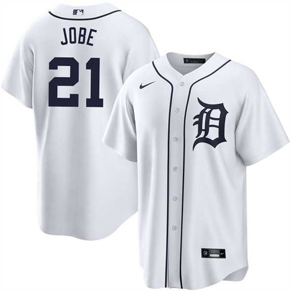 Men%27s Detroit Tigers #21 Jackson Jobe White Cool Base Stitched Jersey Dzhi->detroit tigers->MLB Jersey